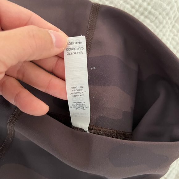 Alo Yoga High Waist Brown Camo Vapor Leggings Cocoa - Picture 8 of 12